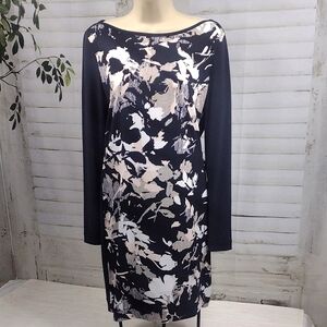 Banana Republic Floral Long Sleeve Sheath Dress Size S